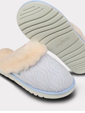 ICE BLUE LIA WOMEN'S SLIP ON SCUFF SLIPPER BY MYKOS  Style: MW2556